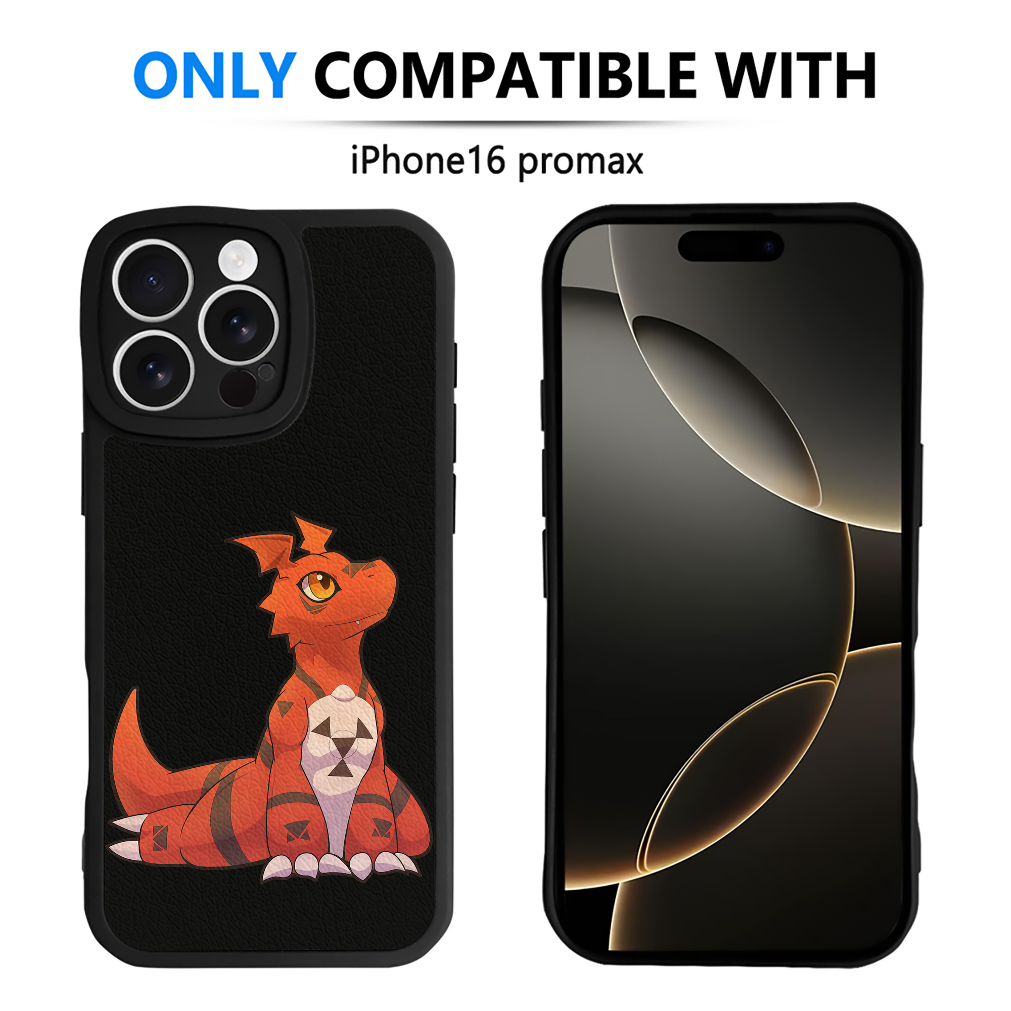 （画像用） Digimon デジタルモンスター/デジモン 【iPhone 16シリーズ対応】シリコンスマホケース（レザー調） 材質：シリコン